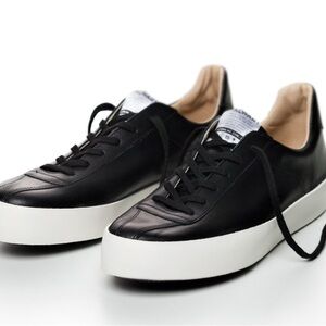 Spalwart Court Low Nappa Leather Black and White Sneakers | 38